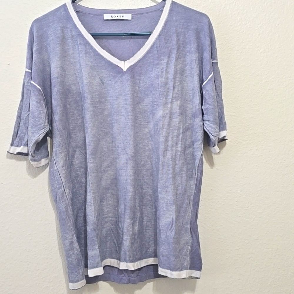 Kokun Overdye Cap‎ Sleeve Tee Shirt L